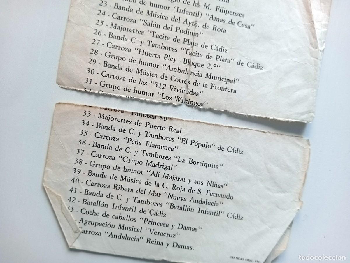 Coleccionismo de carteles: CABALGATA CARNAVAL PUERTO REAL 1980 - Foto 3