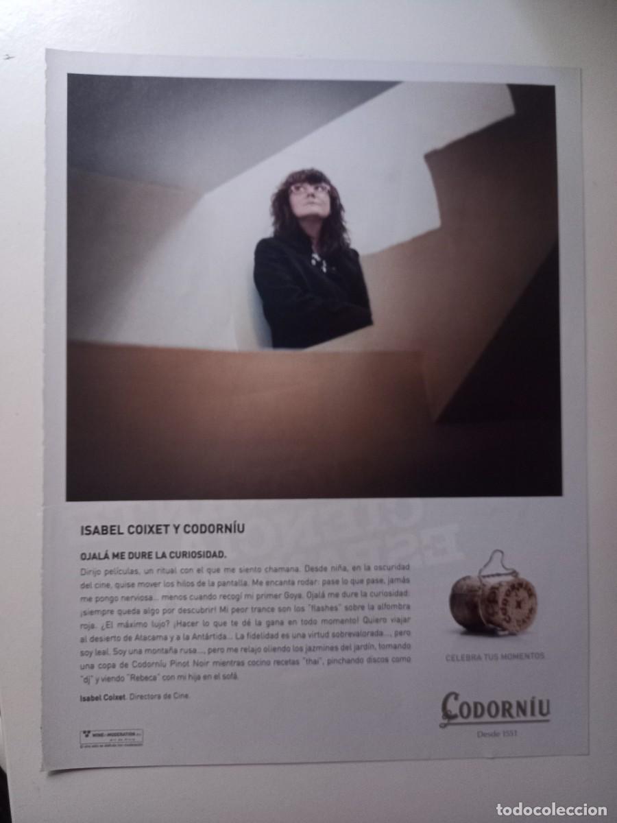 Coleccionismo de carteles: PUBLICIDAD. ANUNCIO CODORNIU E ISABEL COIXET. EXTRA&Iacute;DO DE REVISTA 22X28 CM