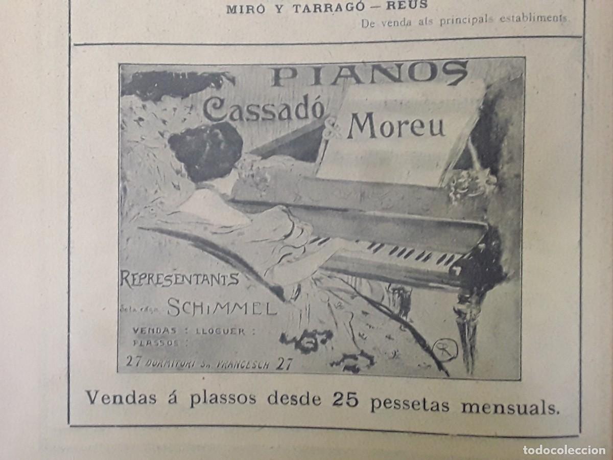 Colecionismo de cartazes: PIANOS CASSADO MOREAU REPRESENTANTES CASA SCHIMMEL XAMPANY CATALUNYA MIRO Y TARRAGO REUS HOJA 1901