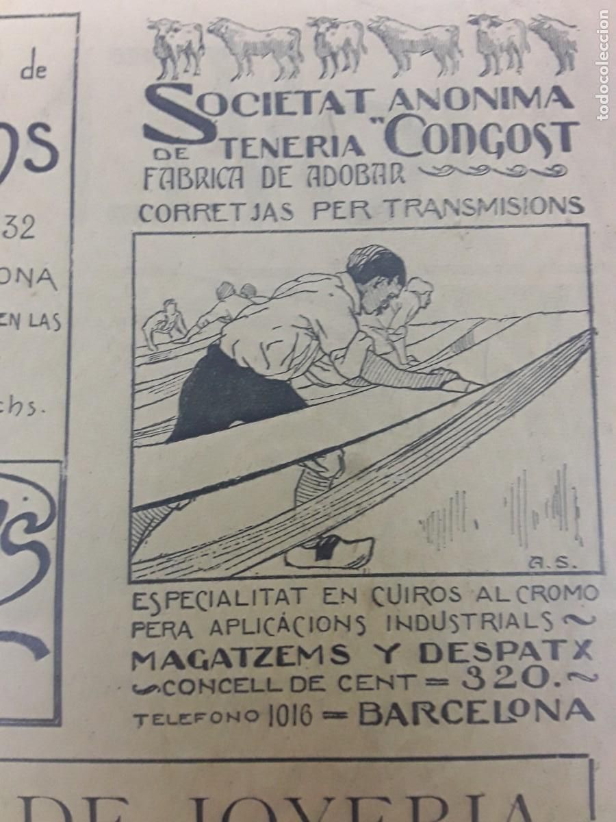 Coleccionismo de carteles: FABRICA ADOBAR CORRETJAS PER TRTANSMISIONS SOCIETAT ANONIMA TENERIA CONGOST CUIROS BARCELONA 1903