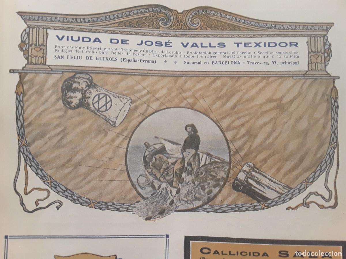 Sammeln von Plakaten: FABRICA TAPONES Y CUADROS DE CORCHO VIUDA JOSE VALLS TEIXIDOR SANT FELIU GUIXOLS HOJA A&Ntilde;O 1920