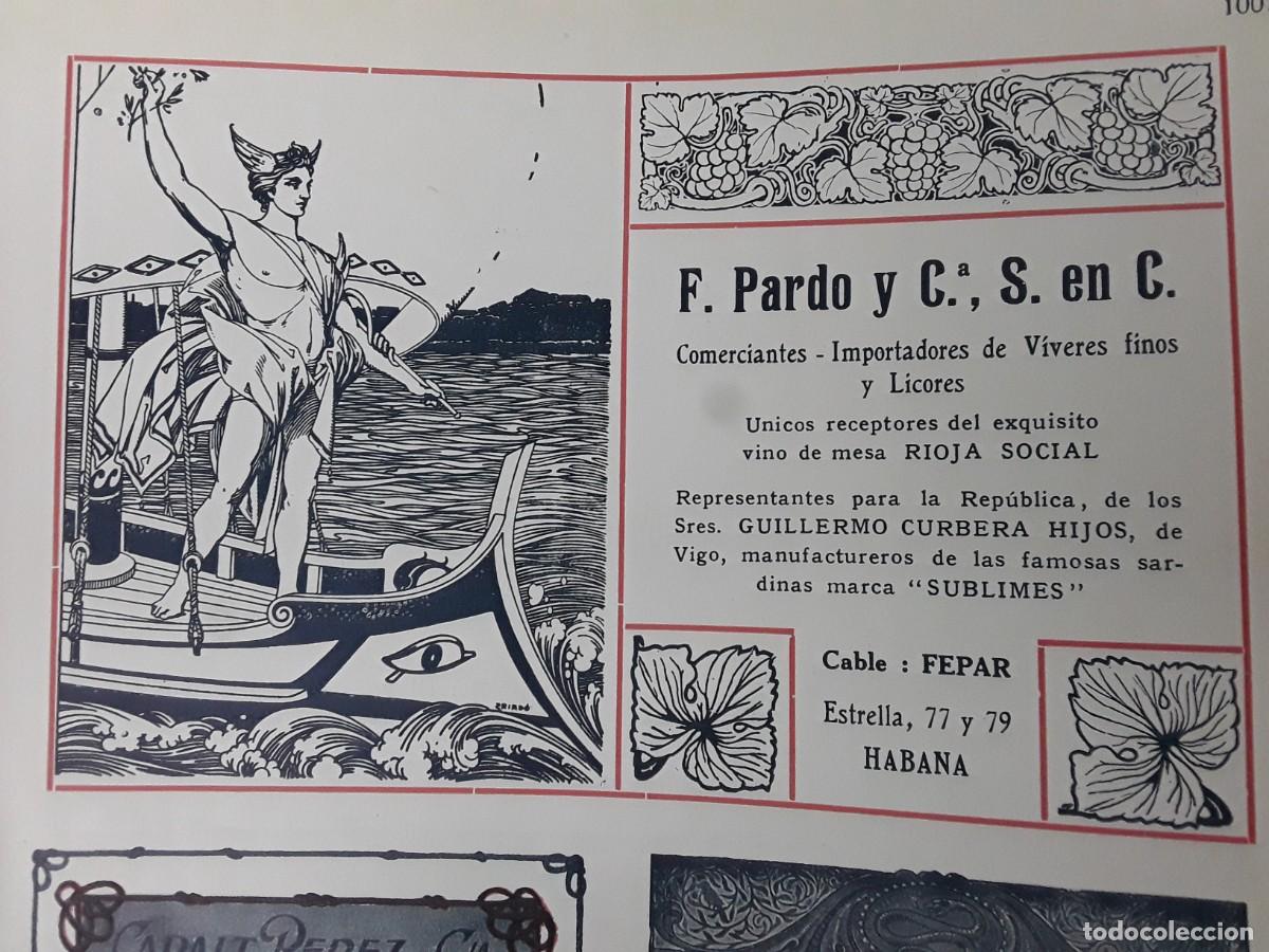 Sammeln von Plakaten: F.PARDO Y C&ordf; COMERCIANTES IMPORTADORES VIVERES LICORES RIOJA SOCIAL HABANA CUBA HOJA A&Ntilde;O 1920