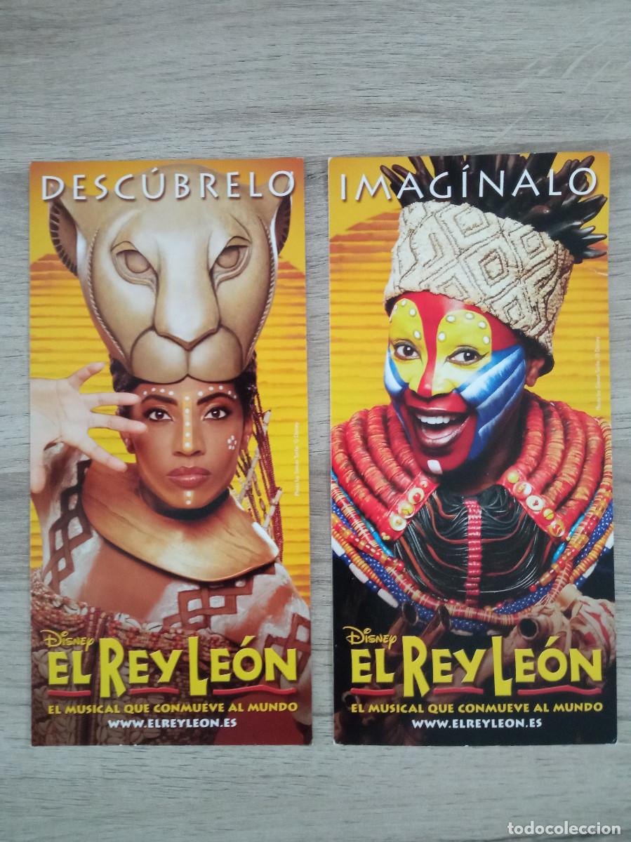 Coleccionismo de carteles: EL REY LEON, DOS FOLLETOS DEL MUSICAL