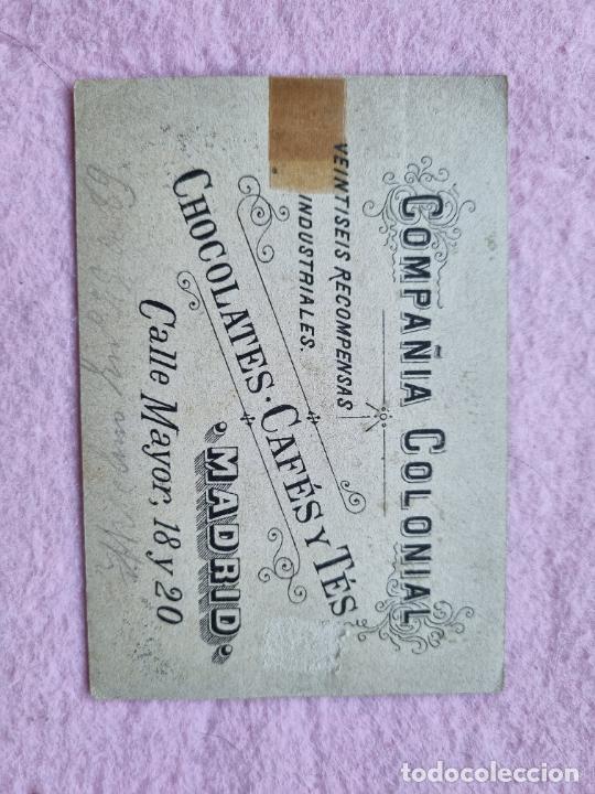 Coleccionismo de carteles: COMPA&Ntilde;IA COLONIAL CHOCOLATES TES - Foto 2