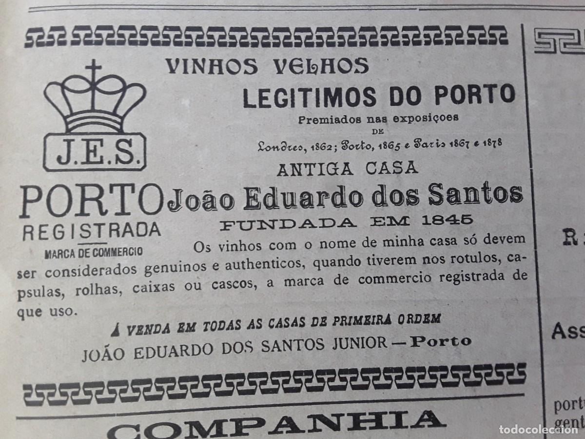 Colecionismo de cartazes: VINHOS VELHOS LEGITIMOS DO PORTO JE.S. / VINHOS A.PINTO SANTOS JUNIOR & C&ordf; PORTO POTUGAL HOJA 1901