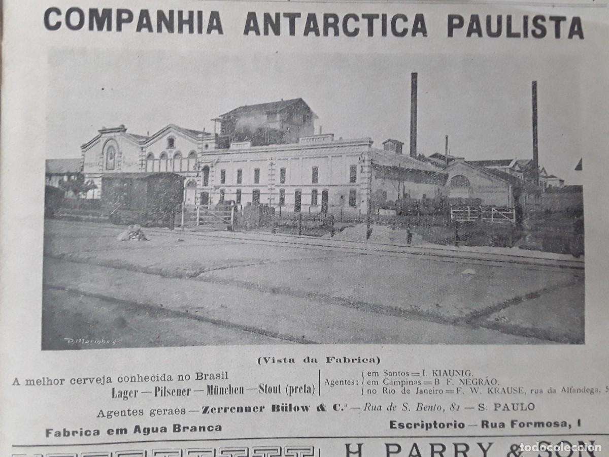 Collezionismo di affissi: COMPANHIA ANTARCTICA PAULISTA AMELHOR CERVEJA CONHECIDA NO BRASIL CERVEZA FABRICA HOJA A&Ntilde;O 1901