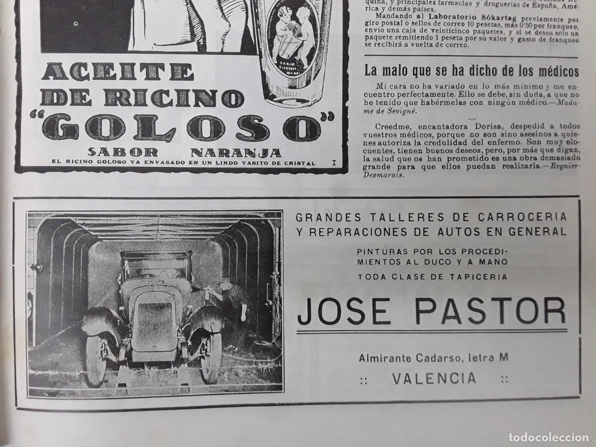 Colecionismo de cartazes: GRANDES TALLERES CARROCERIA TAPICERIAS JOSE PASTOR VALENCIA PINTURAS AL DUCO Y A MANO HOJA A&Ntilde;O 1928