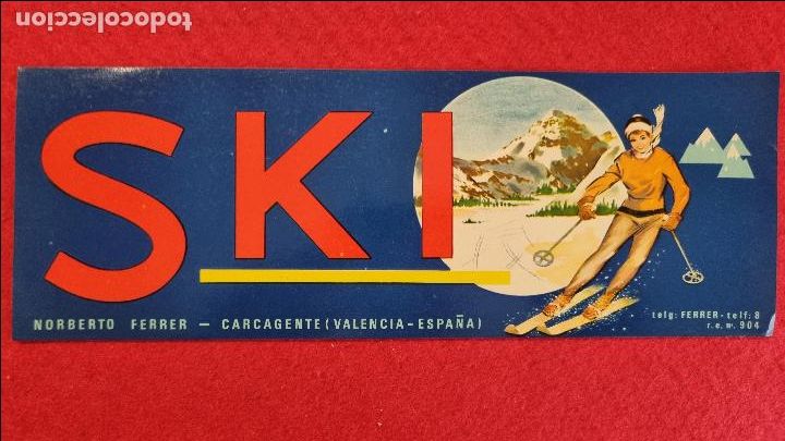 Coleccionismo de carteles: CARTEL ITO ETIQUETA NARANJAS SKI ESQUI ROBERTO FERRER CARCAGENTE VALENCIA MEDIANA ORIGINAL K14