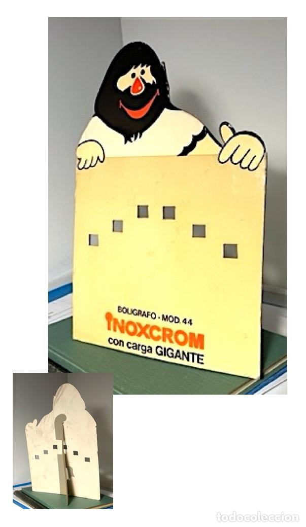 Coleccionismo de carteles: INOXCROM Publicidad : Bol&iacute;grafo - Mod. 44 INOXCROM con carga gigante. Expositor troquelado