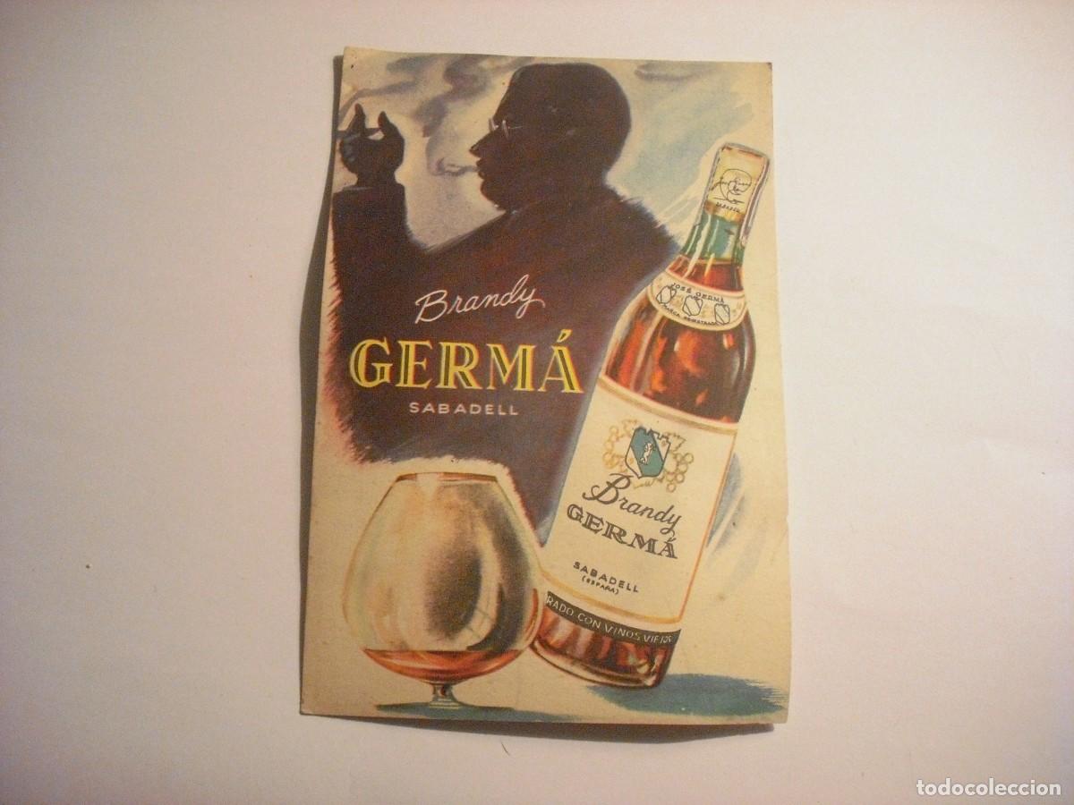 Collectionnisme d'affiches: BRANDY GERMA, SABADELL . 16 X 10 CM. PUBLICIDAD