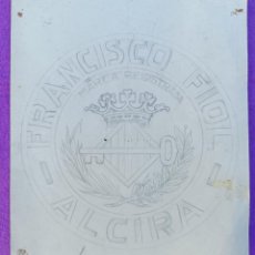 Coleccionismo de carteles: BOCETO ETIQUETA DE NARANJA FRANCISCO FIOL ALCIRA VALENCIA