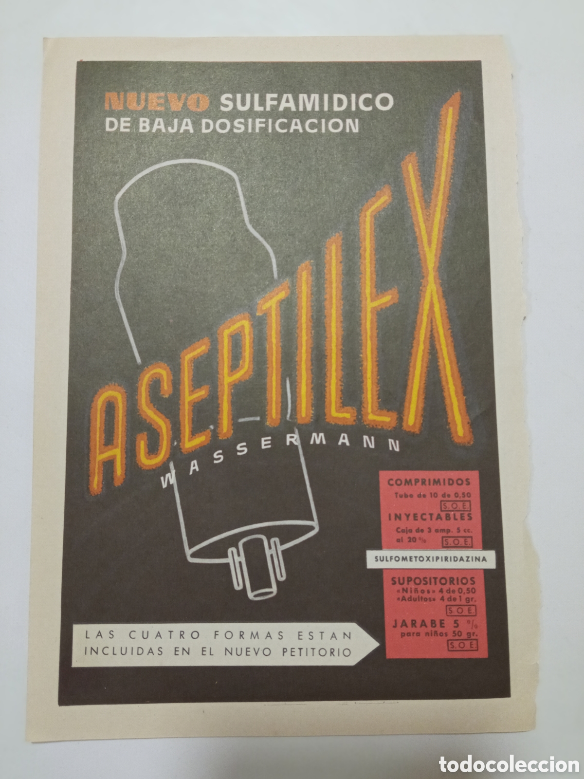 Coleccionismo de carteles: Anuncio antiguo medicamento - Foto 1