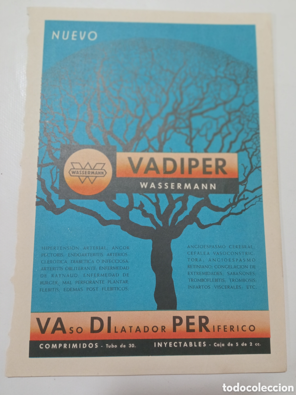 Coleccionismo de carteles: Anuncio antiguo medicamento - Foto 1