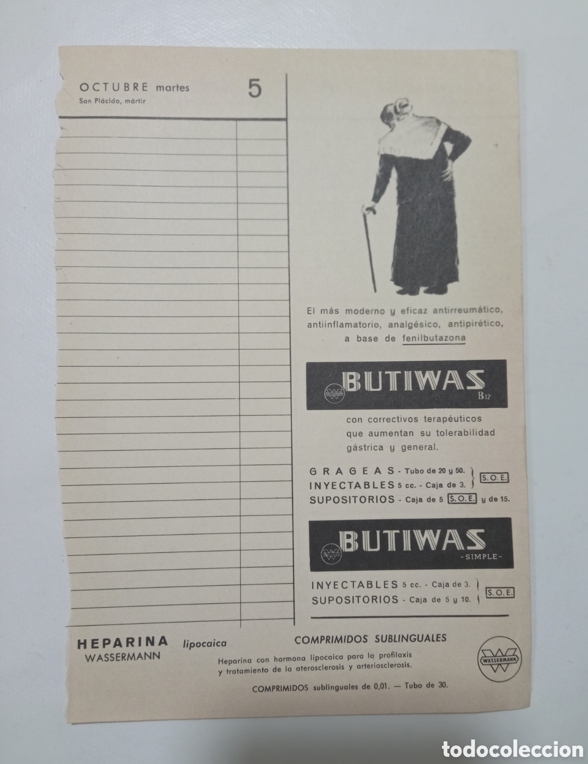 Coleccionismo de carteles: Anuncio antiguo medicamento - Foto 1
