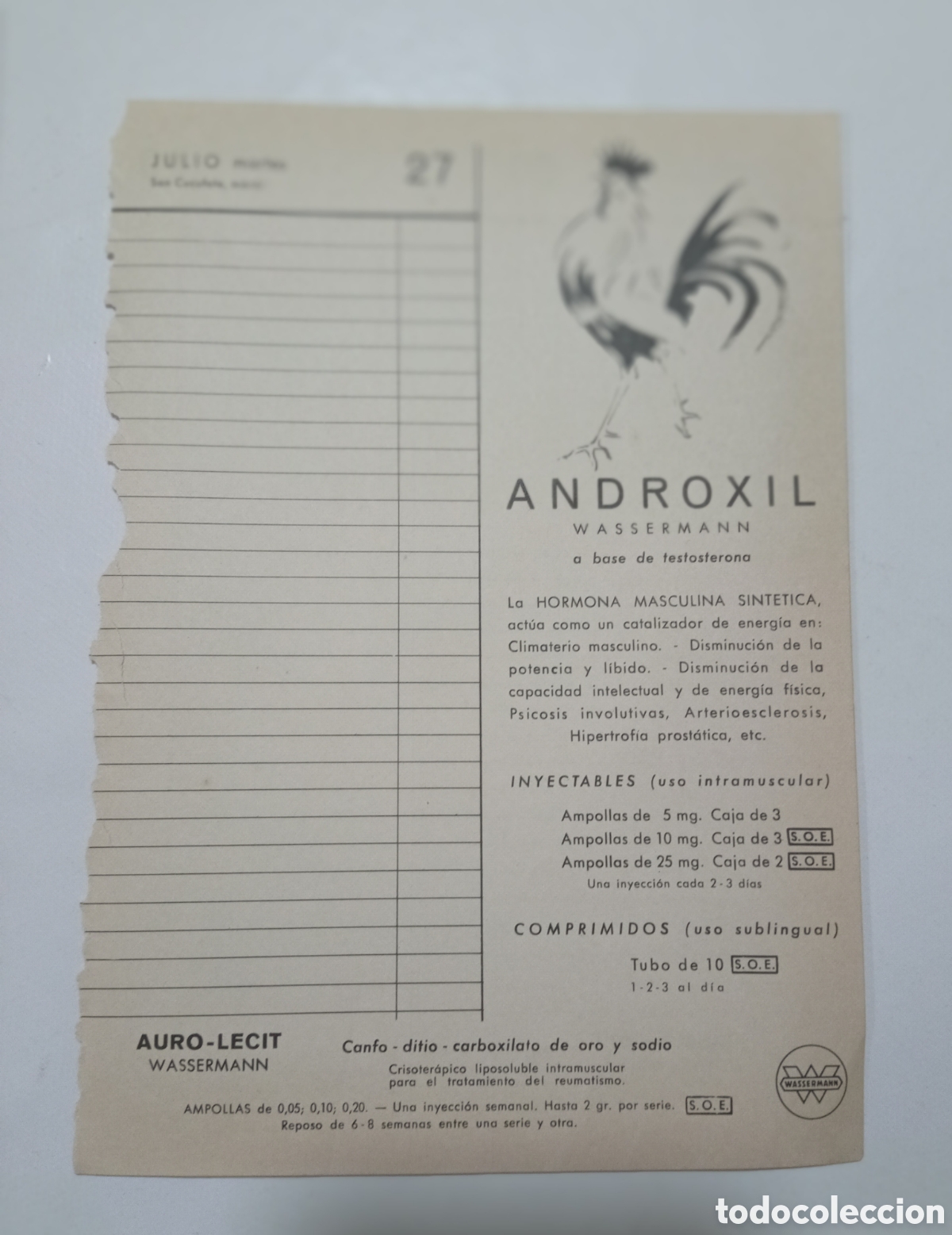 Coleccionismo de carteles: Anuncio antiguo medicamento - Foto 1