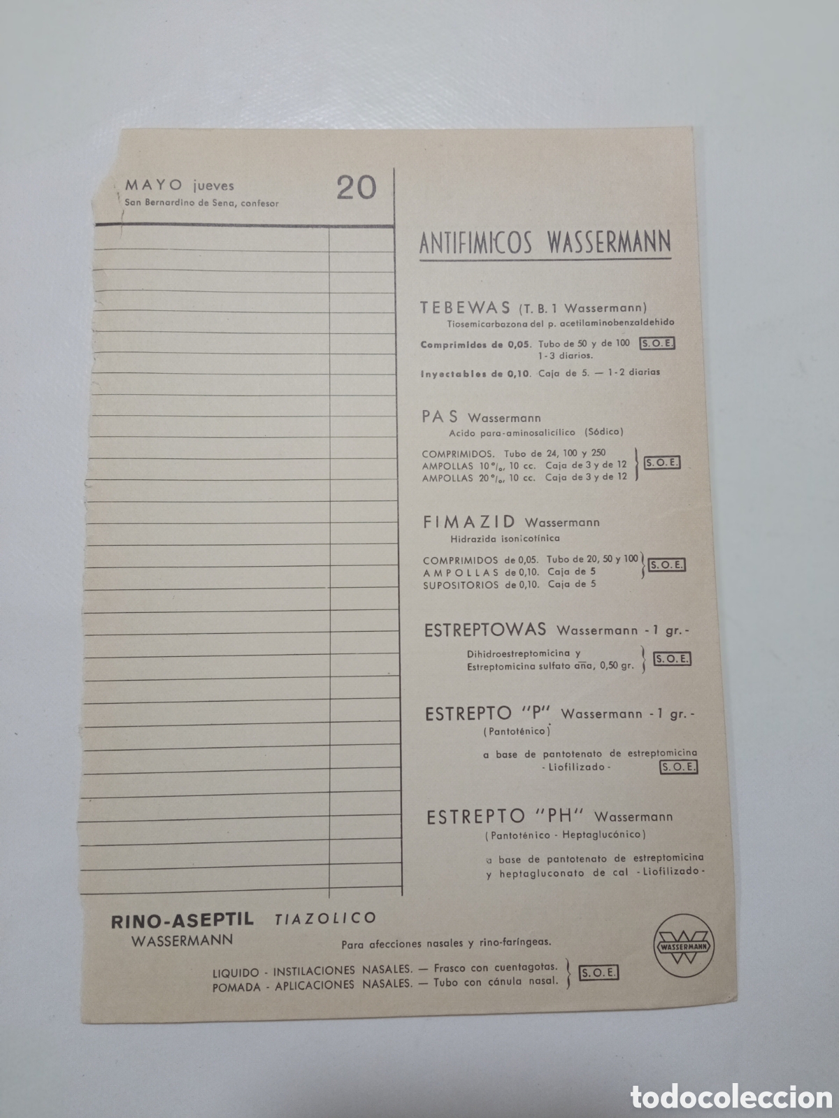 Coleccionismo de carteles: Anuncio antiguo medicamento - Foto 1