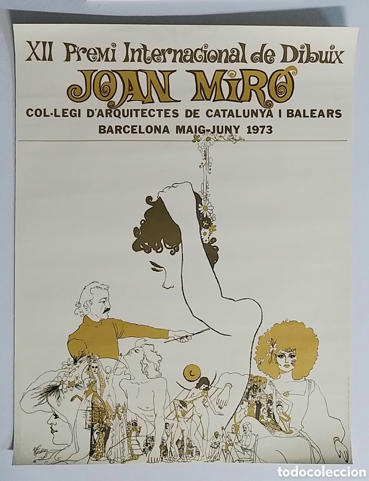 Coleccionismo de carteles: XII PREMI INTERNACIONAL DE DIBUIX JOAN MIRO 1973. CARTEL ORIGINAL