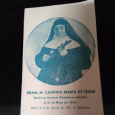 Coleccionismo de carteles: RECORDATORIO RDMA.M.CANDIDA MARIA DE JESUS / ANDOAIN GIPUZCOA 1845 MURIO 1912