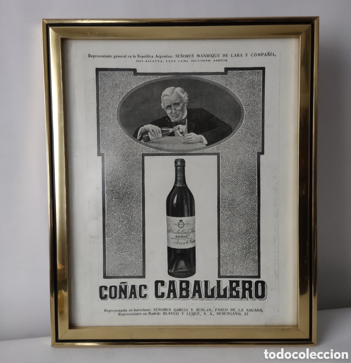Sammeln von Plakaten: PUBLICIDAD DE CO&Ntilde;AC CABALLERO A&Ntilde;O 1918