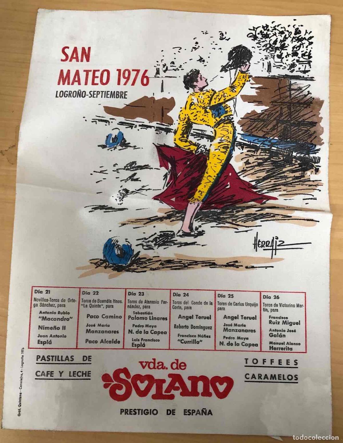 Poster collecting: CARTEL SEDA TOROS LOGRO&Ntilde;O. SAN MATEO 1976