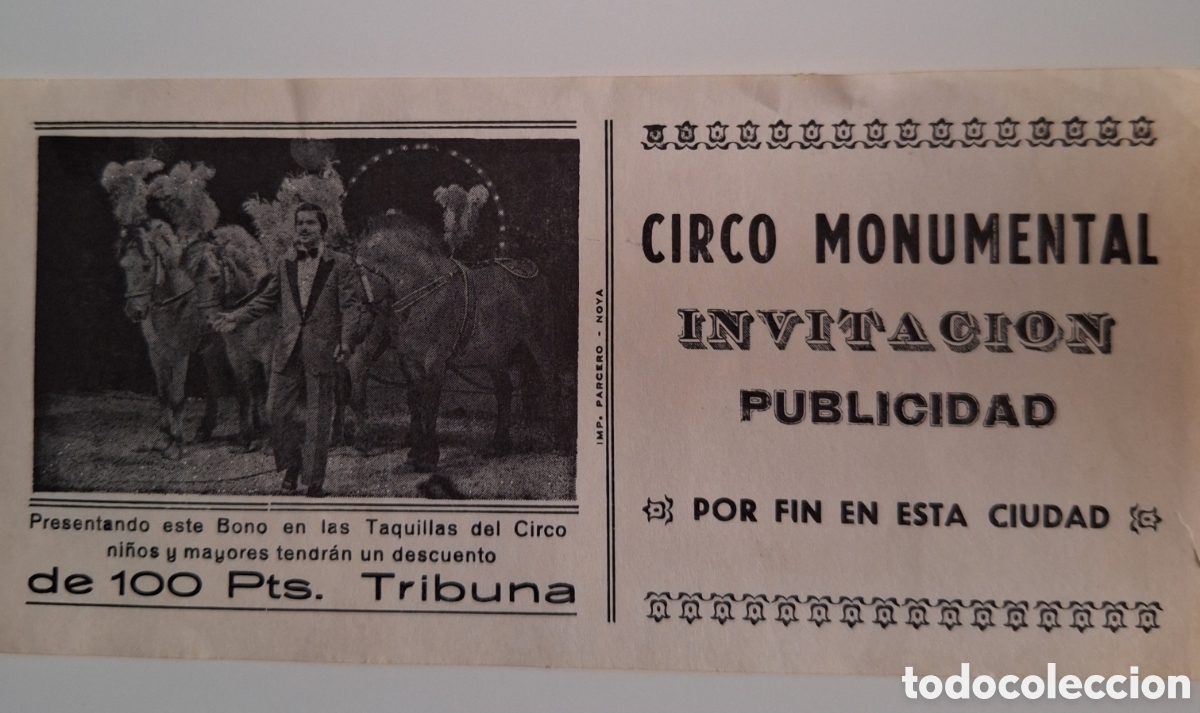 Circo Monumental entrada