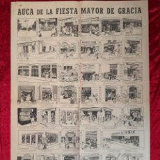 Coleccionismo de carteles: AU-5. AUCA DE LA FIESTA MAYOR DE GRACIA, PRODUCIDA POR X. SOLÁ. AÑOS 40.