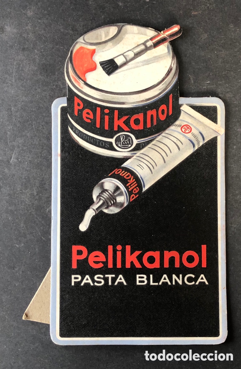Coleccionismo de carteles: PELIKANOL - PASTA BLANCA - PELIKAN - CARTEL DISPLAY DE VENTA TROQUELADO DE CARTON -