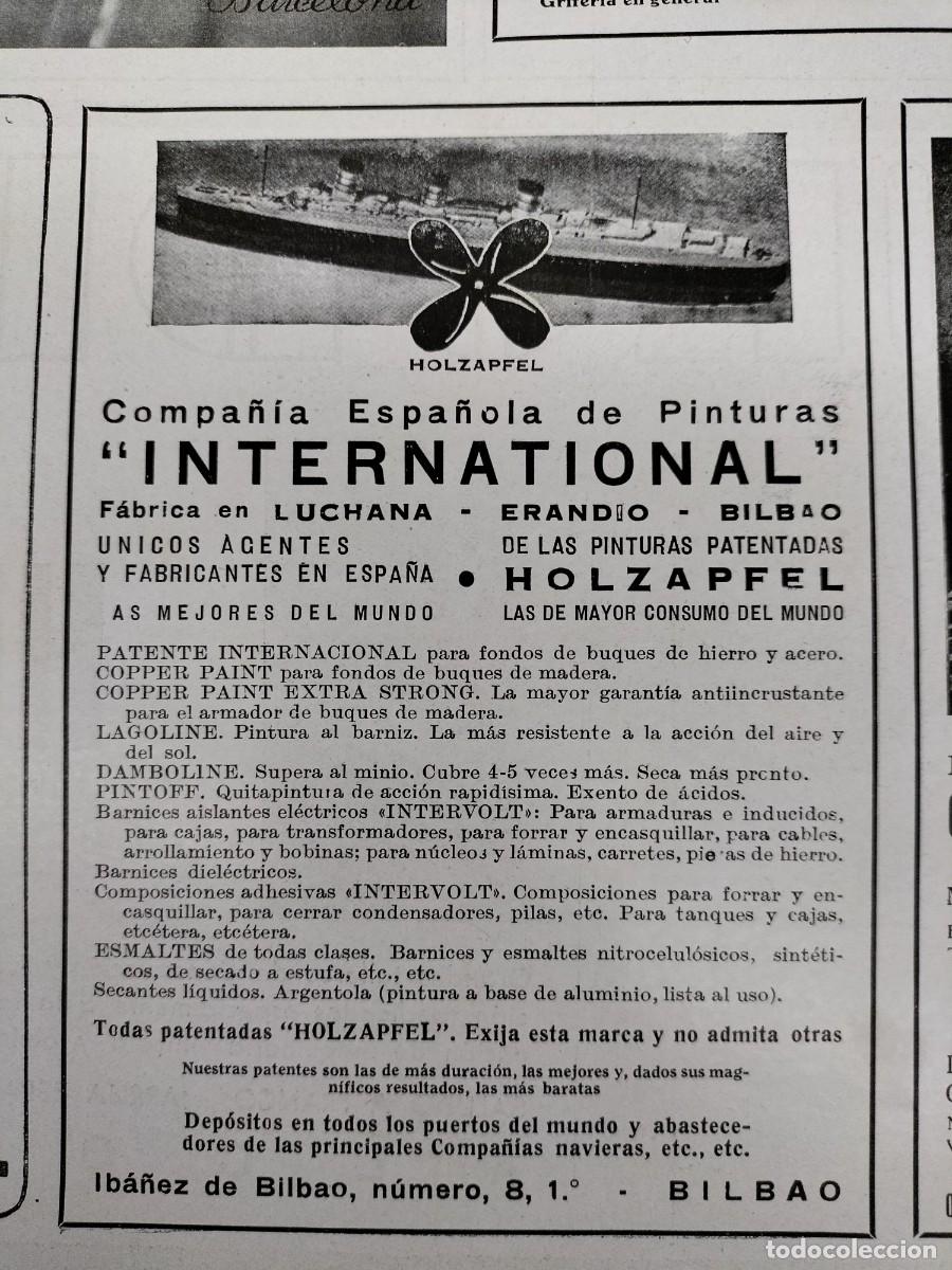 Colecionismo de cartazes: COMPA&Ntilde;IA ESPA&Ntilde;OLA PINTURAS INTERNATIONAL LUCHANA ERANDIO / PILAS SECAS DS BILBAO HOJA A&Ntilde;O 1940
