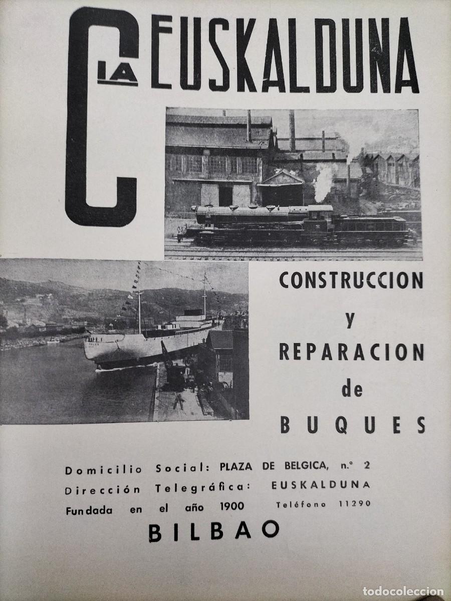 Colecionismo de cartazes: COMPA&Ntilde;IA EUSKALDUNA CONSTRUCCION Y REPARACION BUQUES BILBAO HOJA REVISTA A&Ntilde;O 1938