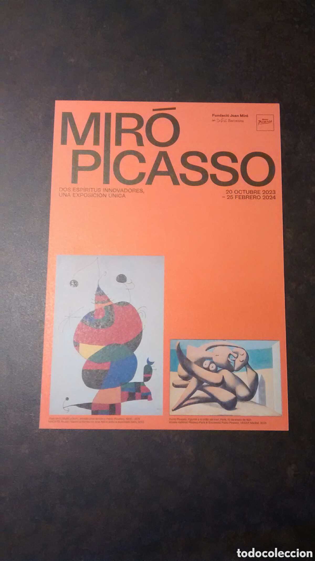 Coleccionismo de carteles: MIRO. PICASSO. DOS ESPIRITUS INNOVADORES, UNA EXPERIENCIA UNICA. FUNDACION JOAN MIRO