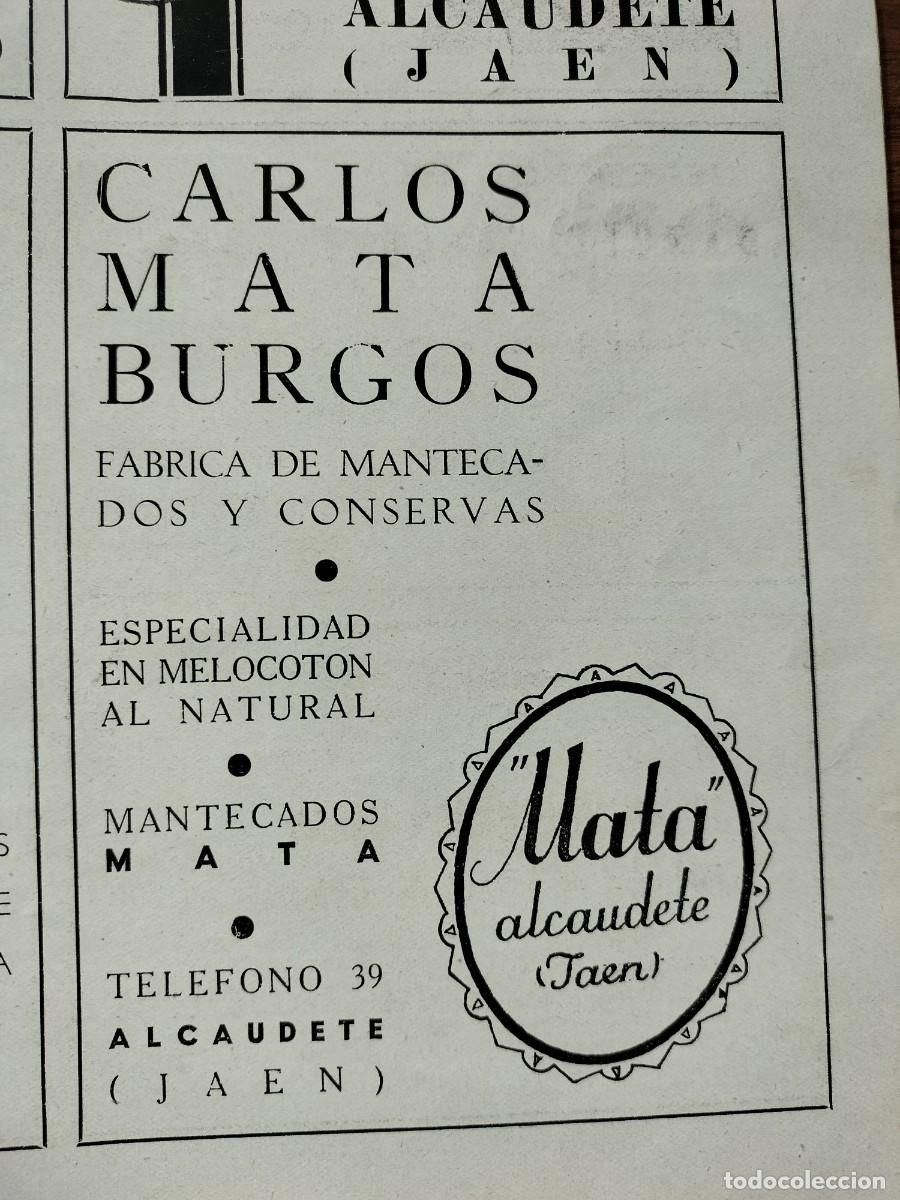 Colecionismo de cartazes: FABRICA MANTECADOS CONSERVAS CARLOS MATA BURGOS ALCAUDETE / E.VAN DULKEN ACEITE JAEN MALAGA A&Ntilde;O 1942