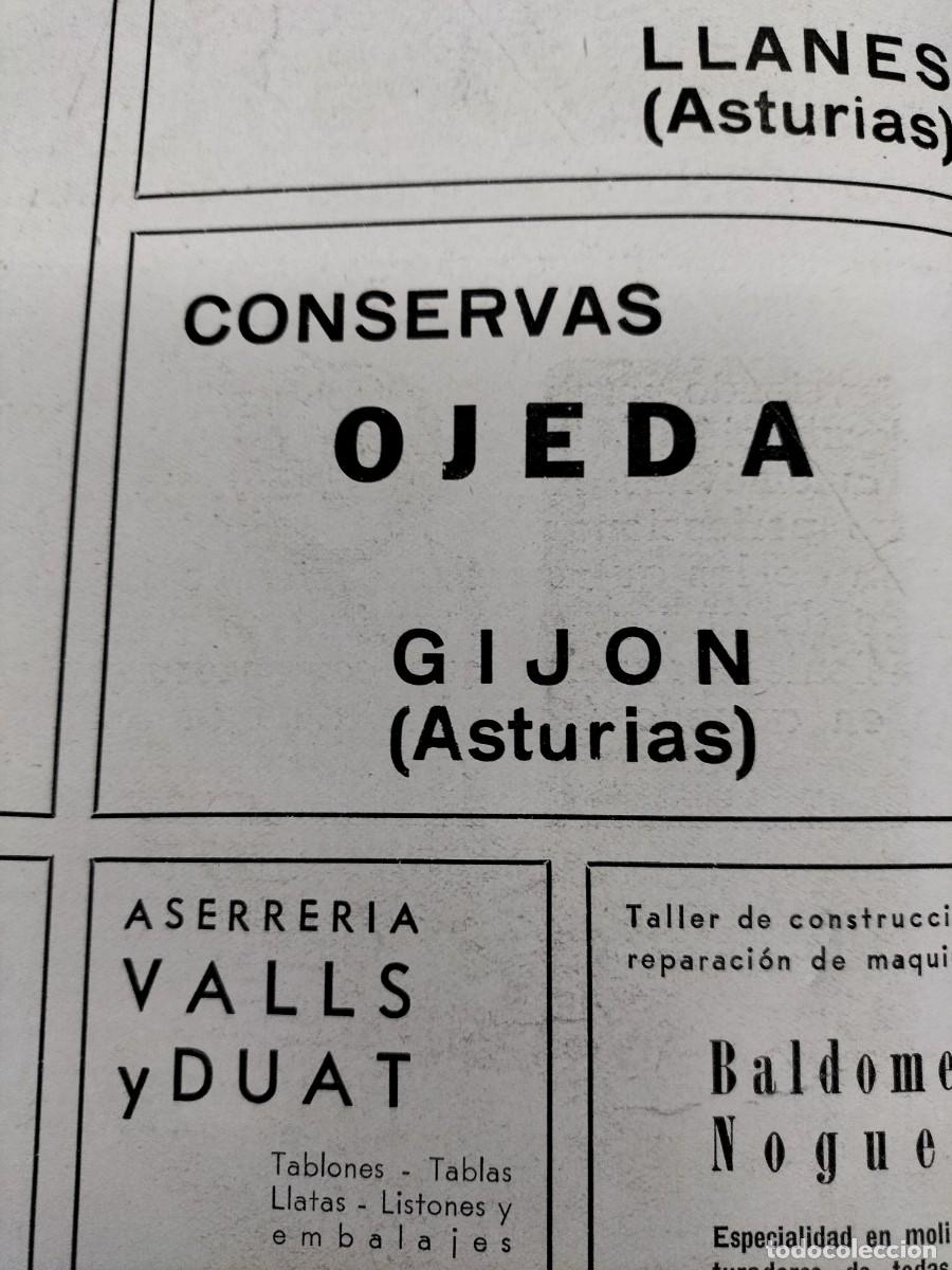 Sammeln von Plakaten: CONSERVAS OJEDA GIJON / FABRICA DE QUESOS LAUREANO RIERA VILLAVICIOSA ASTURIAS HOJA A&Ntilde;O 1942