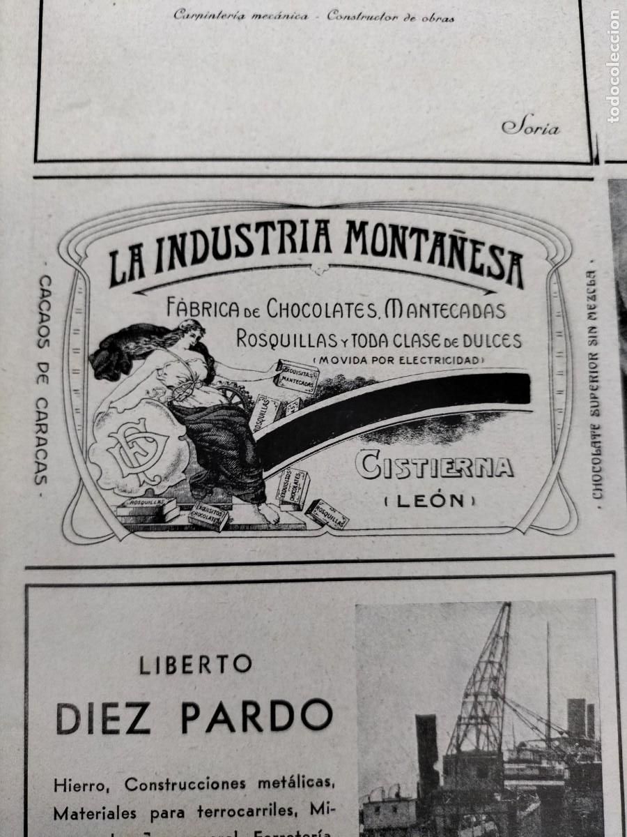 Sammeln von Plakaten: LA INDUSTRIA MONTA&Ntilde;ESA FABRICA CHOCOLATE HARINAS MANZANO OLANO MINAS CARBON E.CORRAL CISTIERNA LEON