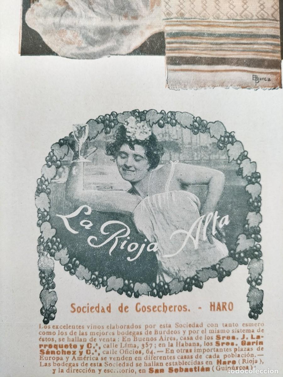Collectionnisme d'affiches: LA RIOJA ALTA SOCIEDAD DE COSECHEROS HARO HOJA REVISTA A&Ntilde;O 1913