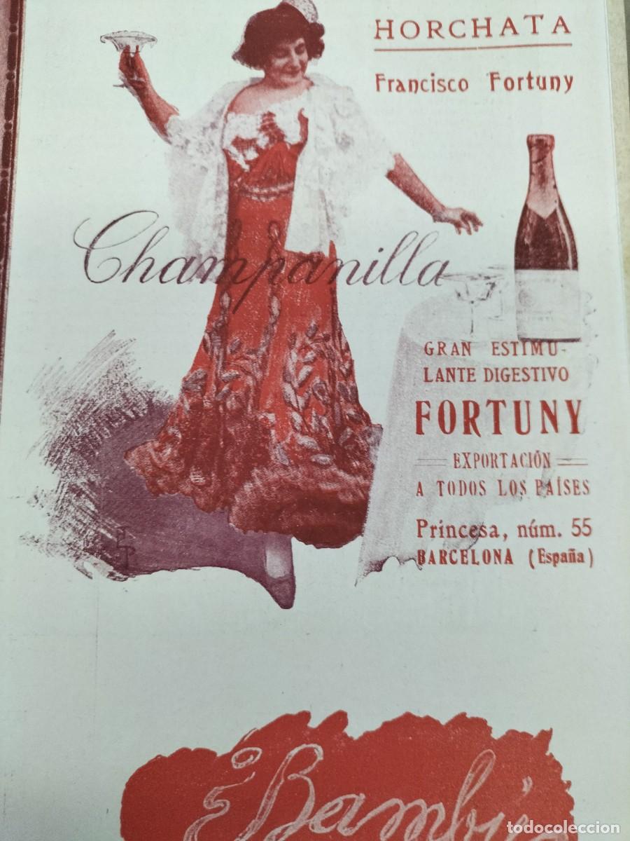 Coleccionismo de carteles: HORCHATA FRANCISCO FORTUNY BARCELONA ESTIMULANTE CHAMPANILLA HOJA REVISTA A&Ntilde;O 1913