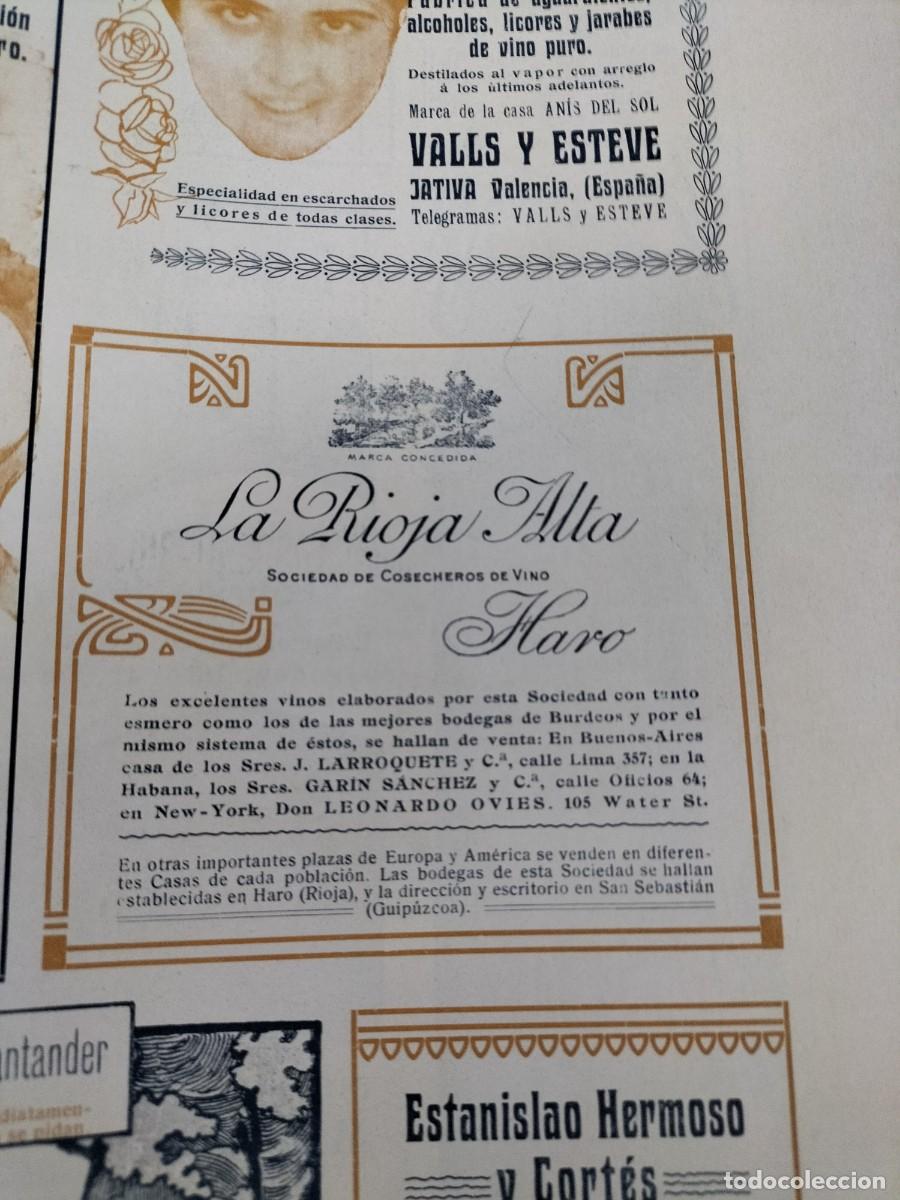 Collezionismo di affissi: LA RIOJA ALTA SOCIEDAD DE COSECHEROS DE VINO HARO HOJA A&Ntilde;O 1906