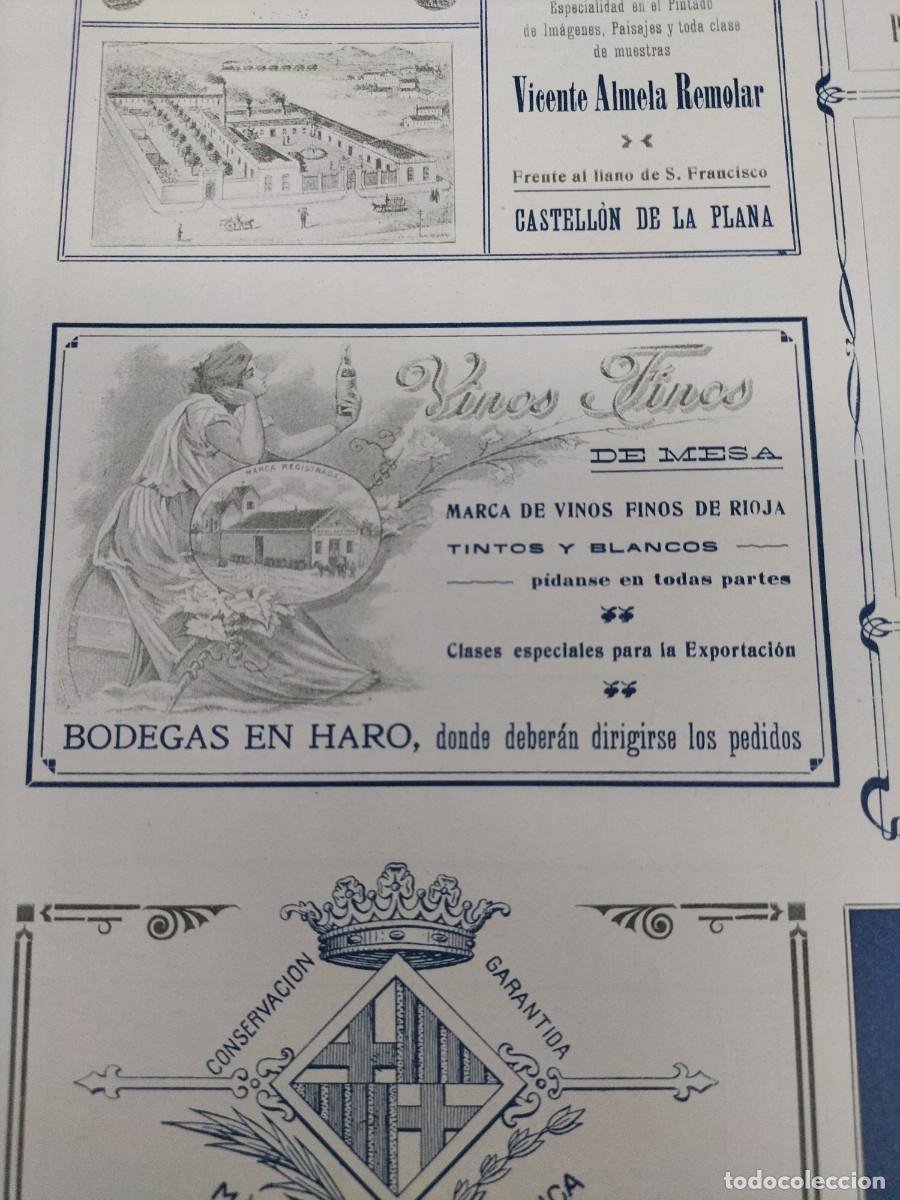 Colecionismo de cartazes: VINOS FINOS DE MESA DE RIOJA BODEGAS EN HARO TINTOS Y BLANCOS LA RIOJA HOJA A&Ntilde;O 1907