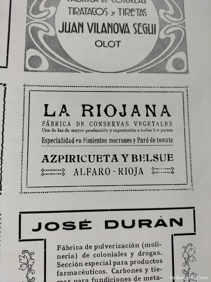 Colecionismo de cartazes: FABRICA CONSERVAS VEGETALES LA RIOJANA AZPIRICUETA Y BELSUE ALFARO LA RIOJA HOJA REVISTA A&Ntilde;O 1920