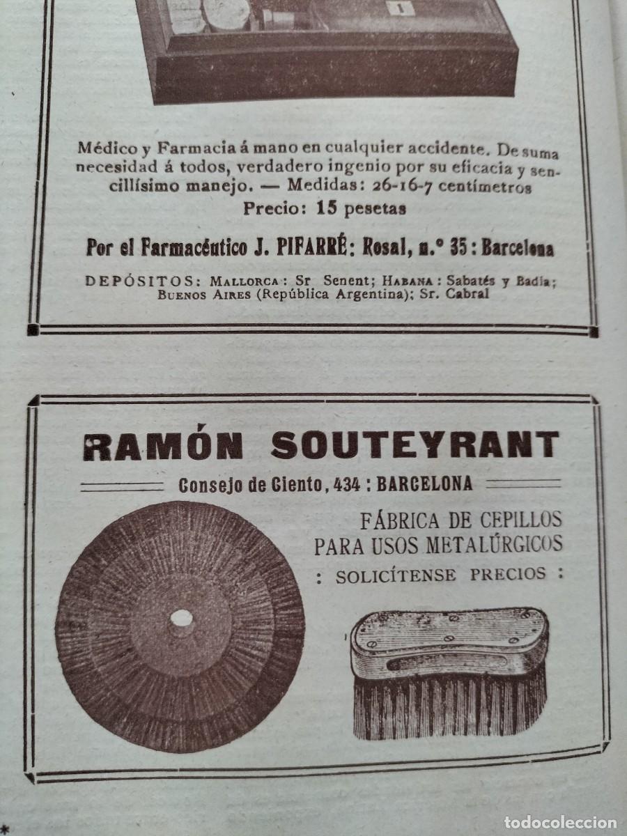 Sammeln von Plakaten: FABRICA CEPILLOS PARA USOS METALURGICOS RAMON SOUEYRANT BARCELONA HOJA REVISTA A&Ntilde;O 1911