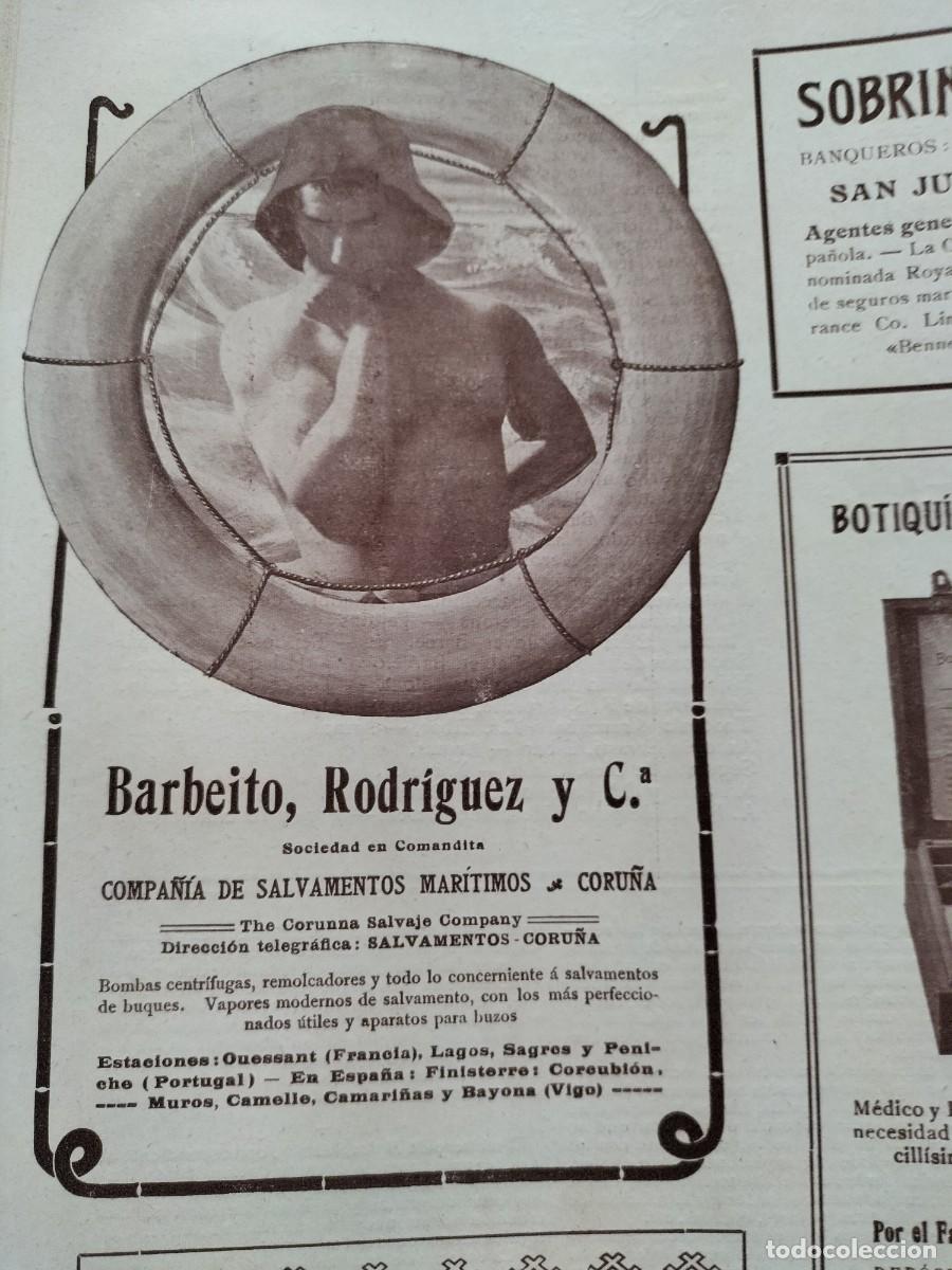 Sammeln von Plakaten: COMPA&Ntilde;IA DE SALVAMENTOS MARITIMOS BARBEITO,RODRIGUEZ Y C&ordf; LA CORU&Ntilde;A HOJA REVISTA A&Ntilde;O 1911