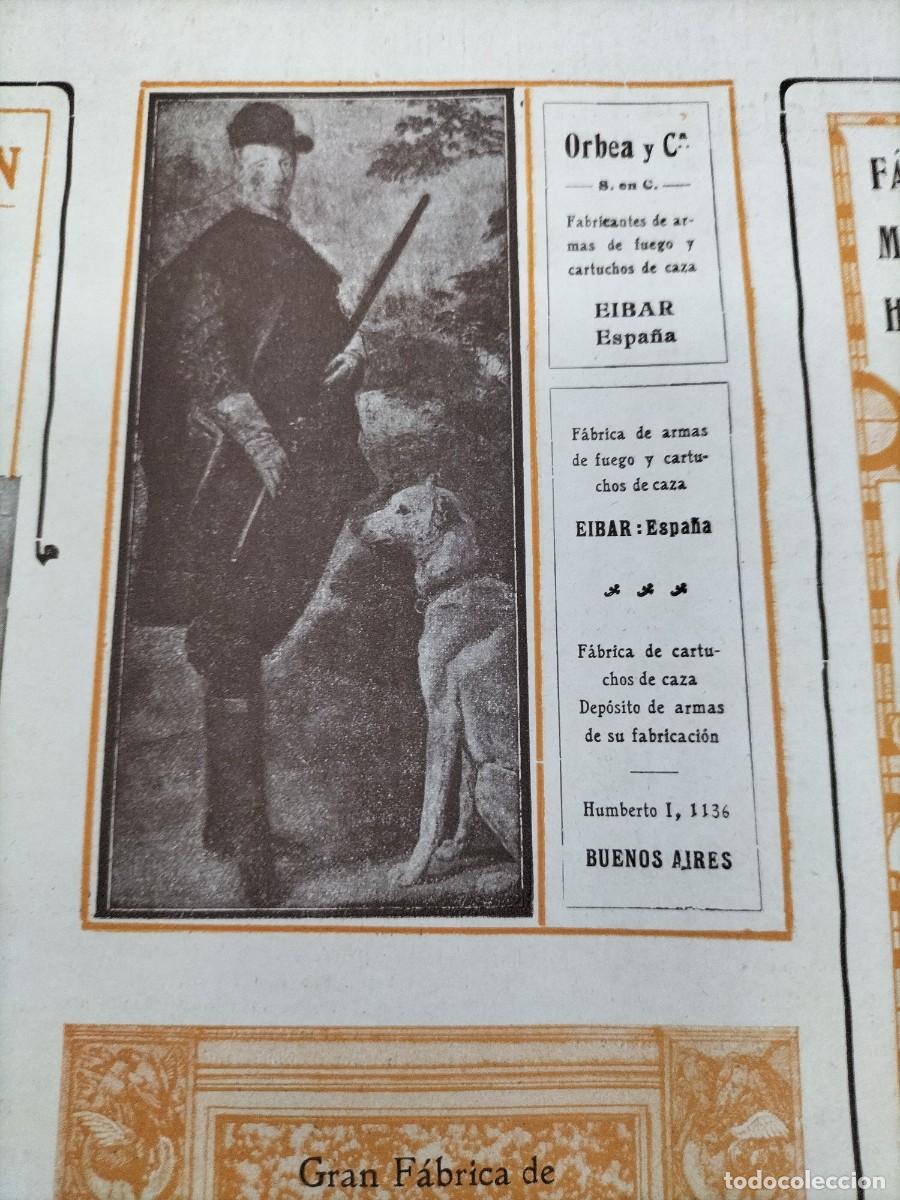 Coleccionismo de carteles: FABRICA ARMAS FUEGO CARTUCHOS CAZA ORBEA Y C&ordf; EIBAR HOJA REVISTA A&Ntilde;O 1911