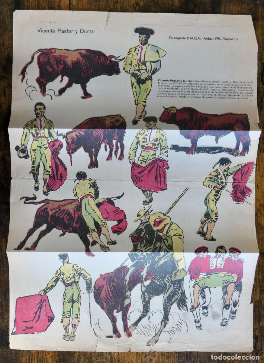 Coleccionismo de carteles: RECORTABLE TOROS ORIGINAL NO COPIA VICENTE PASTOR Y DURAN EDITOR BAUZA MIDE 31 X 43 CM
