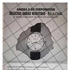 Coleccionismo de carteles: CARTEL PUBLICITARIO RETRO RELOJES BULOVA AEROJET 1963