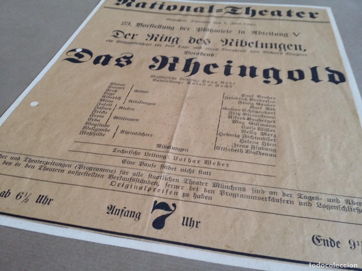 Coleccionismo de carteles: Programa - cartel- programa EL ORO DEL RIN, Munich, 1920 - Foto 7