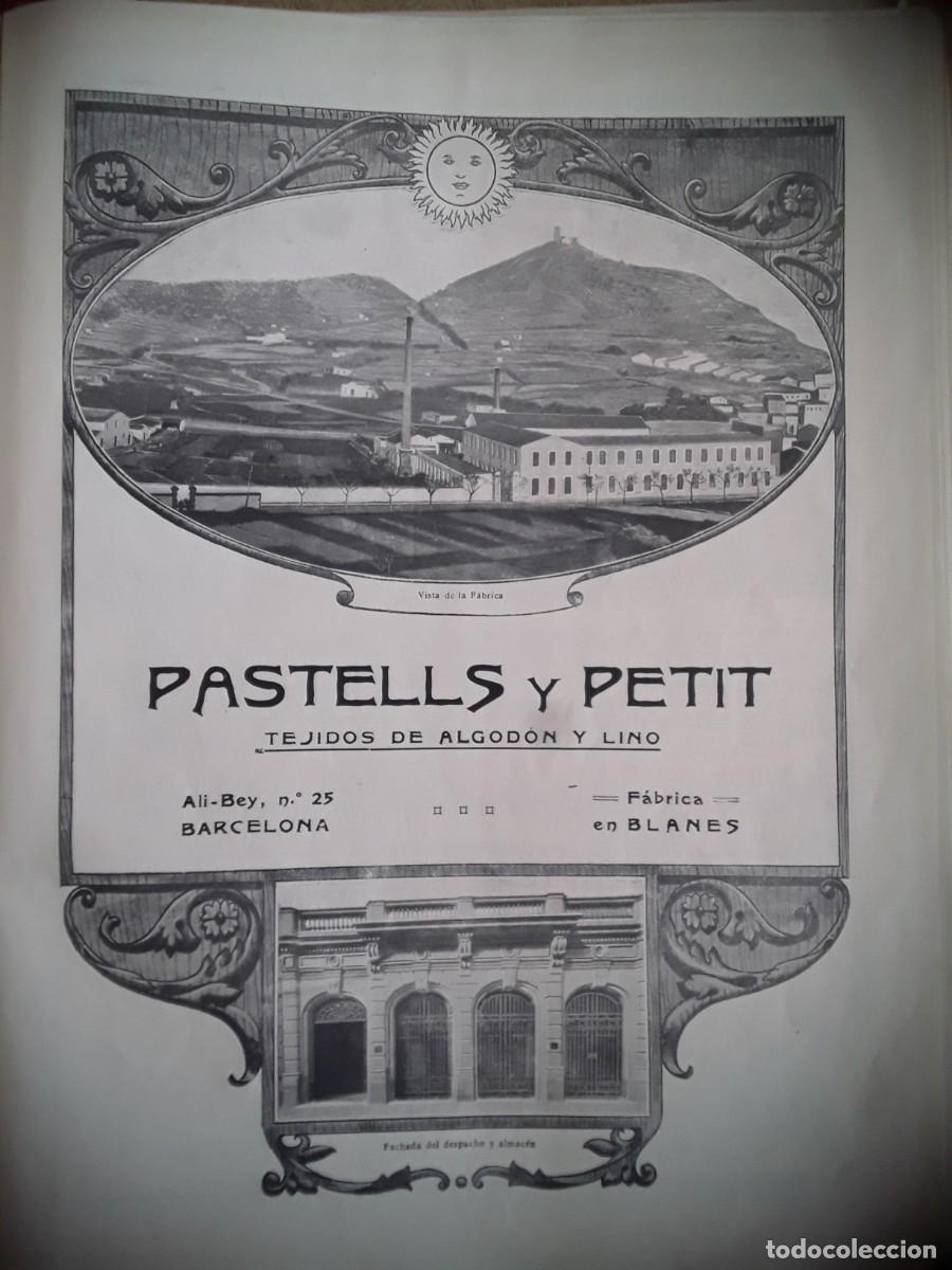 Collectionnisme d'affiches: PASTELLS Y PETIT FABRICA TEJIDOS ALGODON Y LINO BLANES GIRONA HOJA A&Ntilde;O 1914