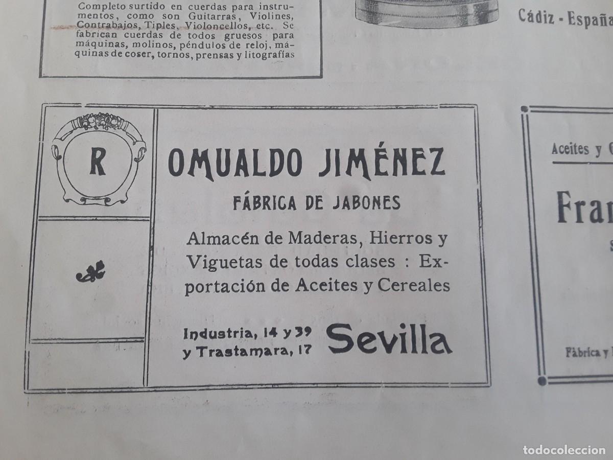 Collectionnisme d'affiches: FABRICA DE JABONES OMUALDO JIMENEZ SEVILLA HOJA A&Ntilde;O 1914