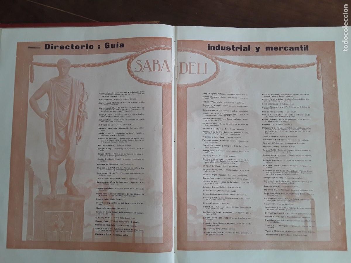 Coleccionismo de carteles: DIRECTORIO GUIA INDUSTRIAL Y MERCANTIL SABADELL PRINCIPALES EMPRESAS FABRICAS 2 HOJA A&Ntilde;O 1914