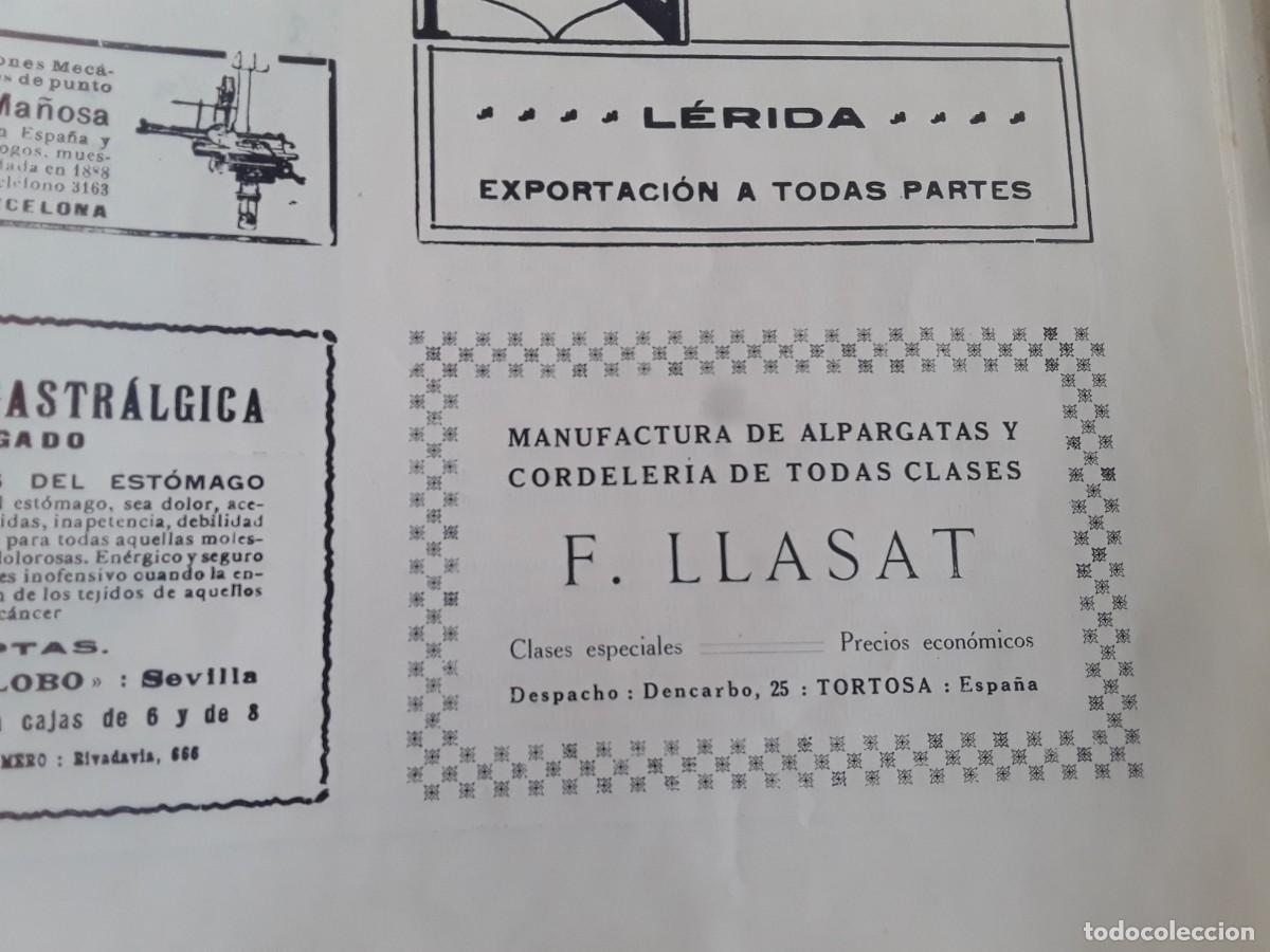 Collezionismo di affissi: MANUFACTURA ALPARGATAS Y CORDELERIA TODAS CLASES F.LLASAT TORTOSA HOJA A&Ntilde;O 1914