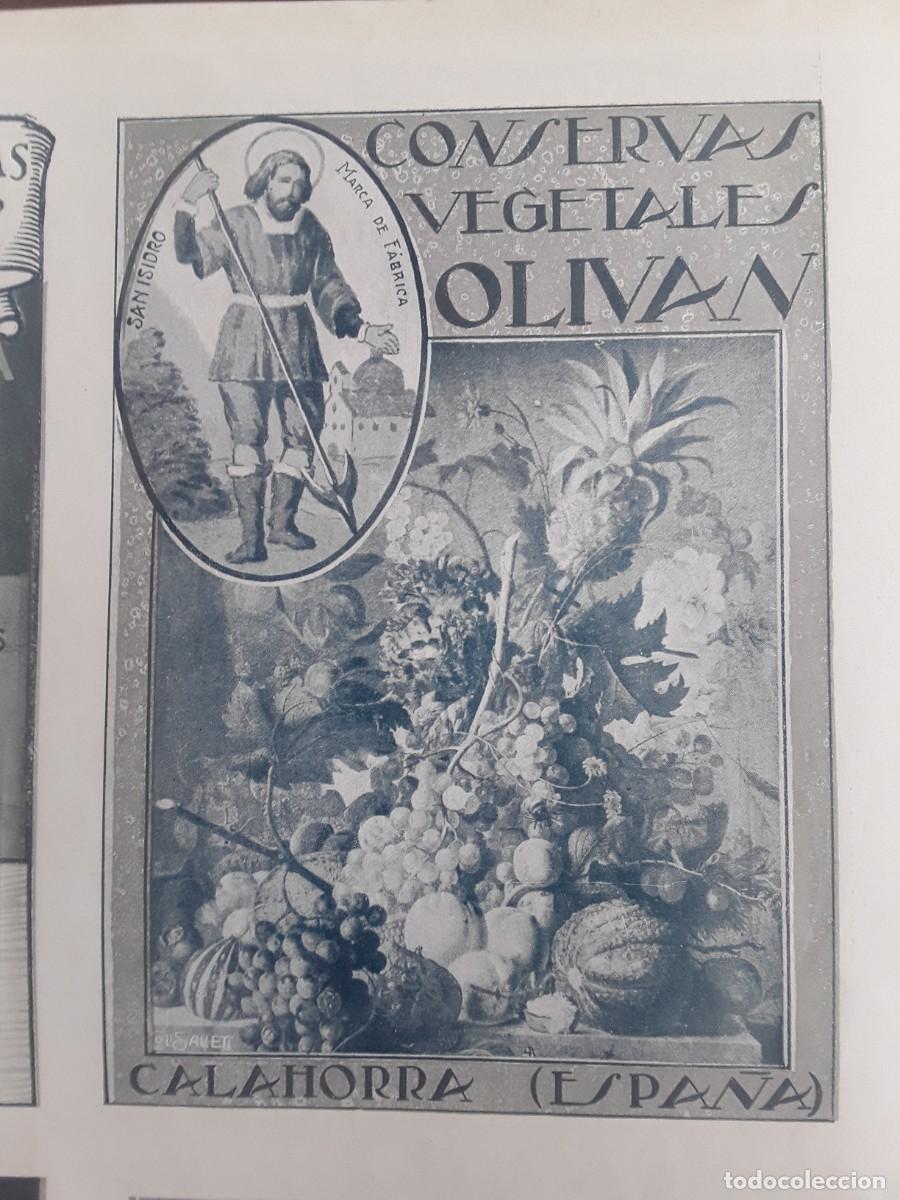 Coleccionismo de carteles: CONSERVAS VEGETALES OLIVAN CALAHORRA HOJA A&Ntilde;O 1914