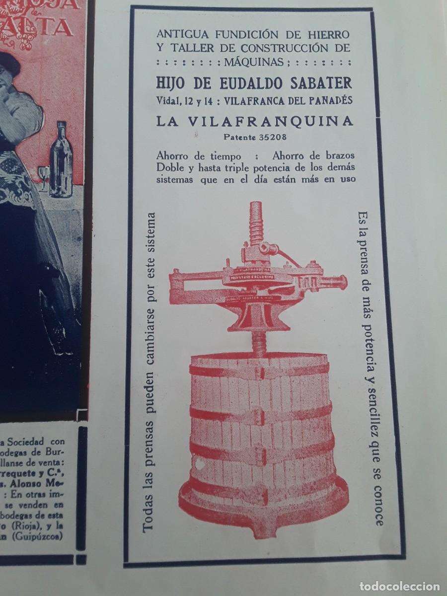 Coleccionismo de carteles: FUNDICION HIERRO TALLER CONSTRUCCION MAQUINAS HIJOS EDUALDO SABATER VILAFRANCA PANADES HOJA A&Ntilde;O 1914